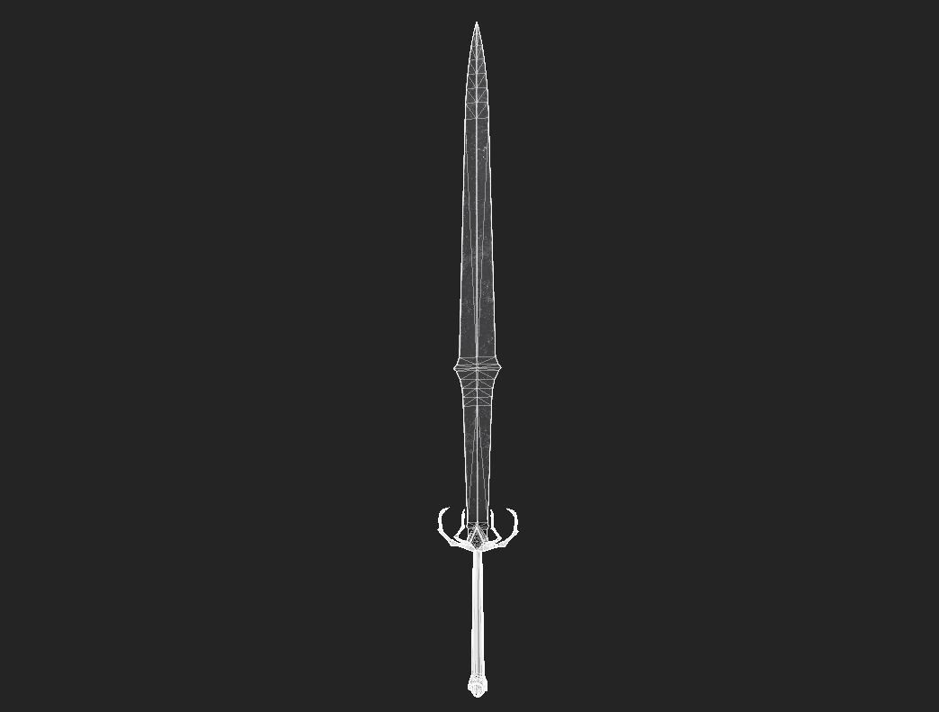 Drow Greatsword Low-poly 3D model_4