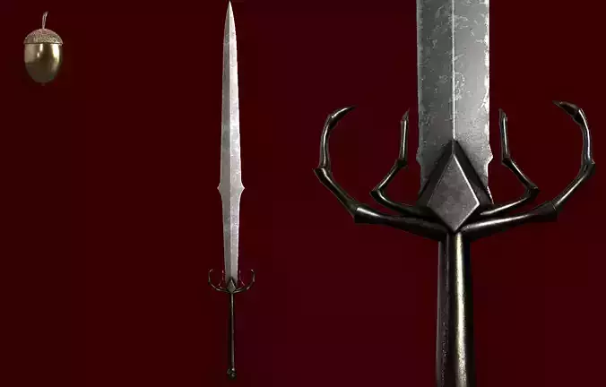Drow Greatsword Low-poly 3D model