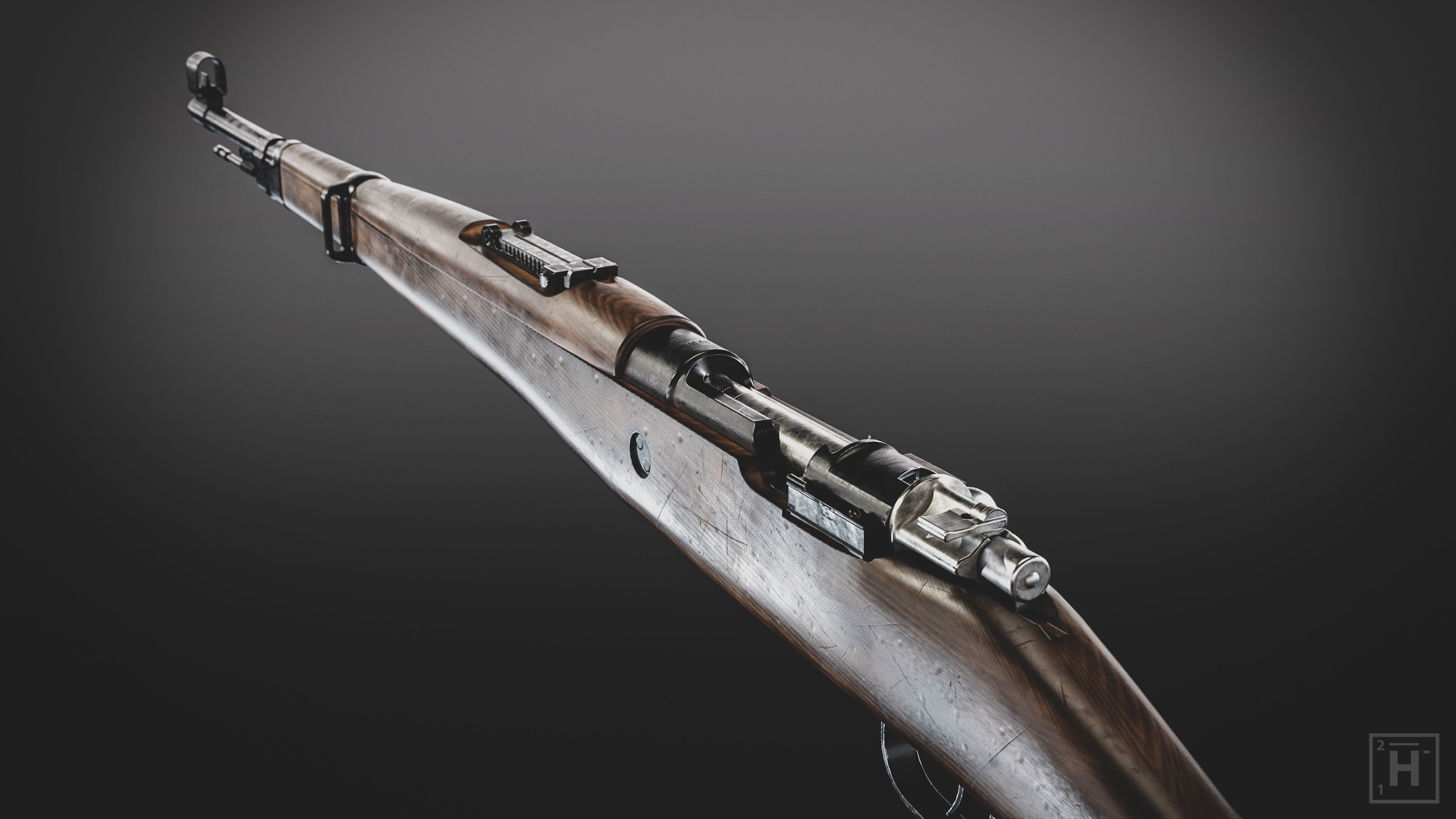 M48 Rifle Low-poly 3D model_3