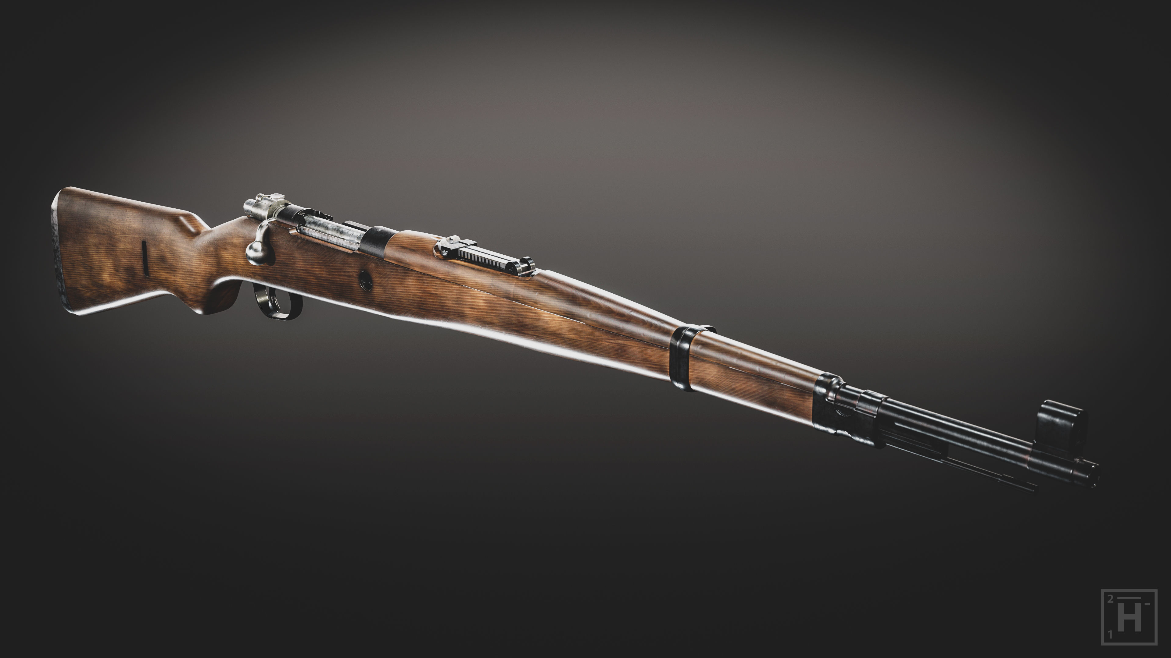 M48 Rifle Low-poly 3D model_5