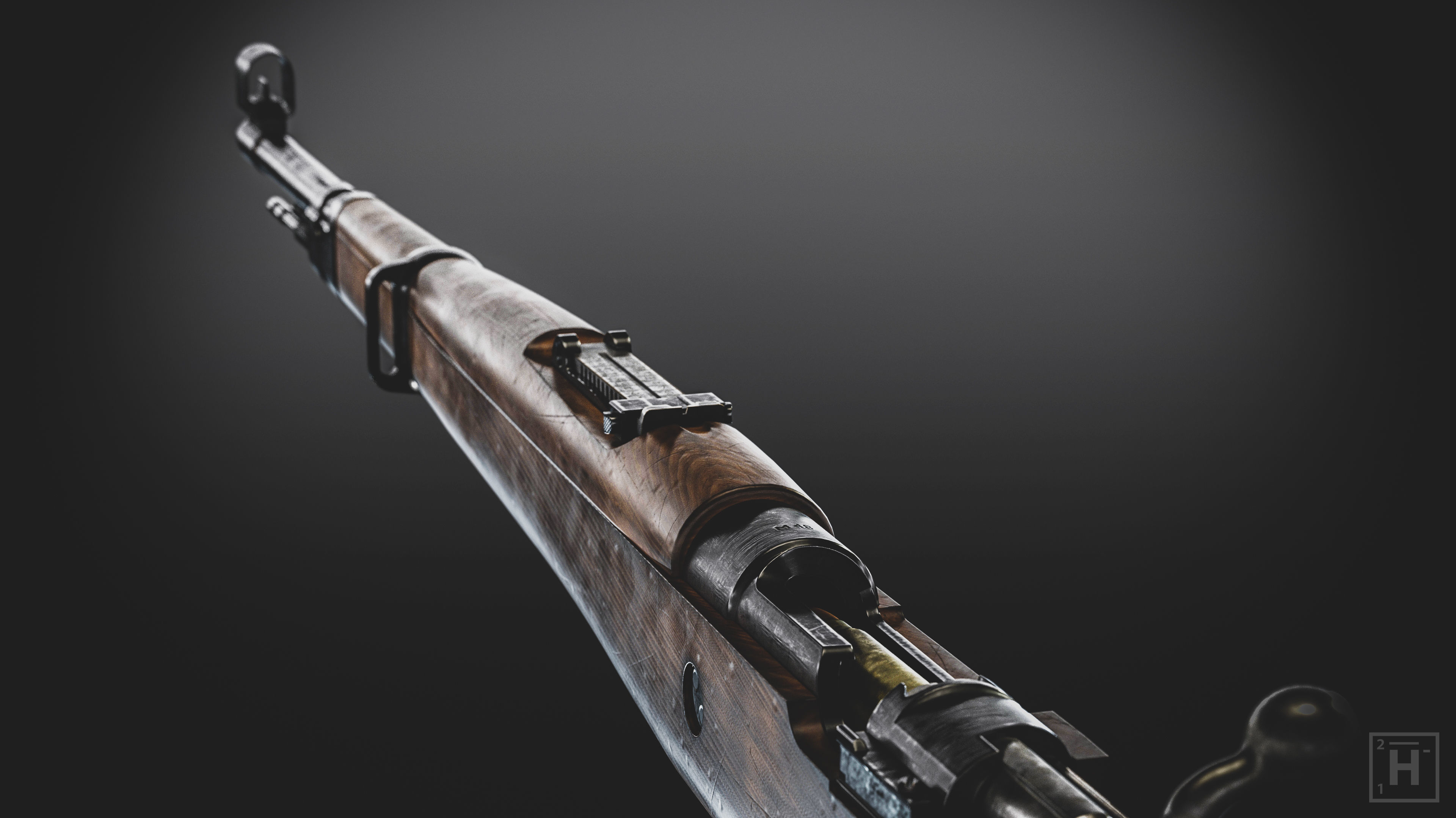 M48 Rifle Low-poly 3D model_11