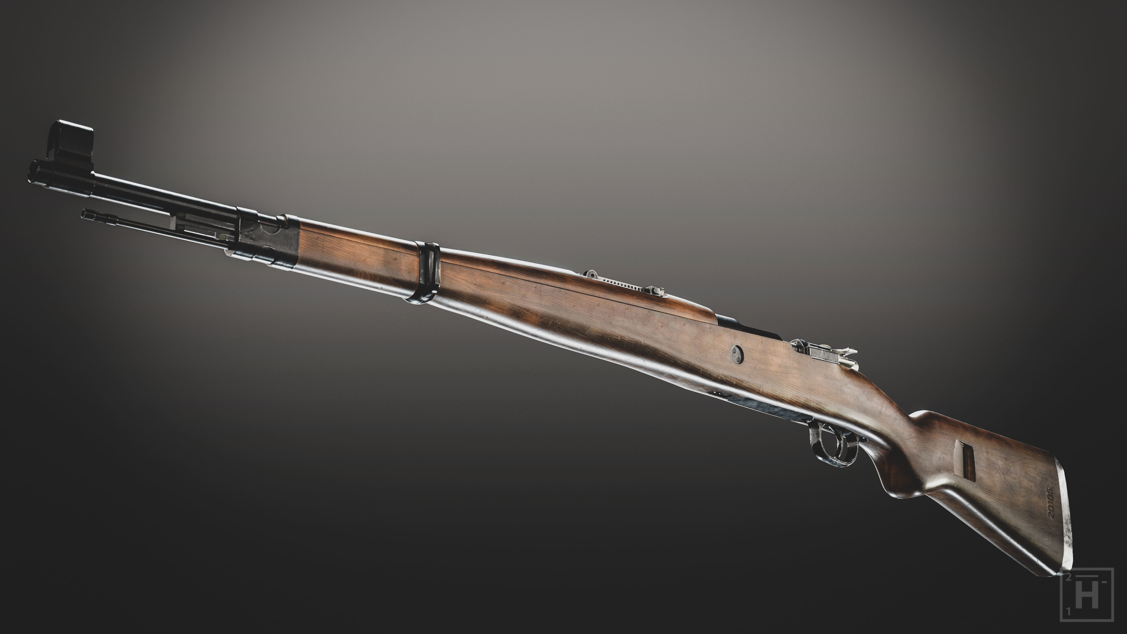 M48 Rifle Low-poly 3D model_4