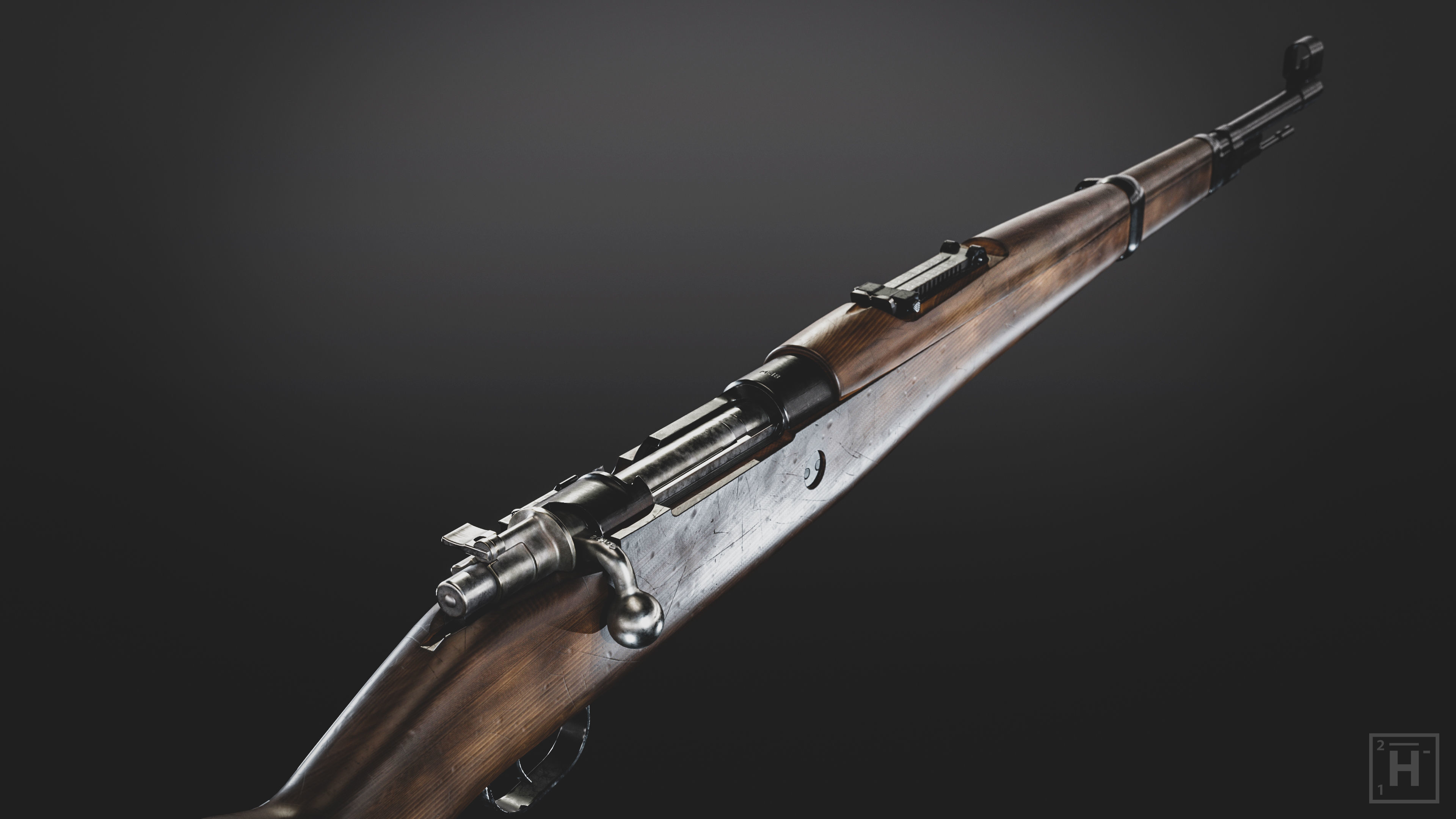 M48 Rifle Low-poly 3D model_2