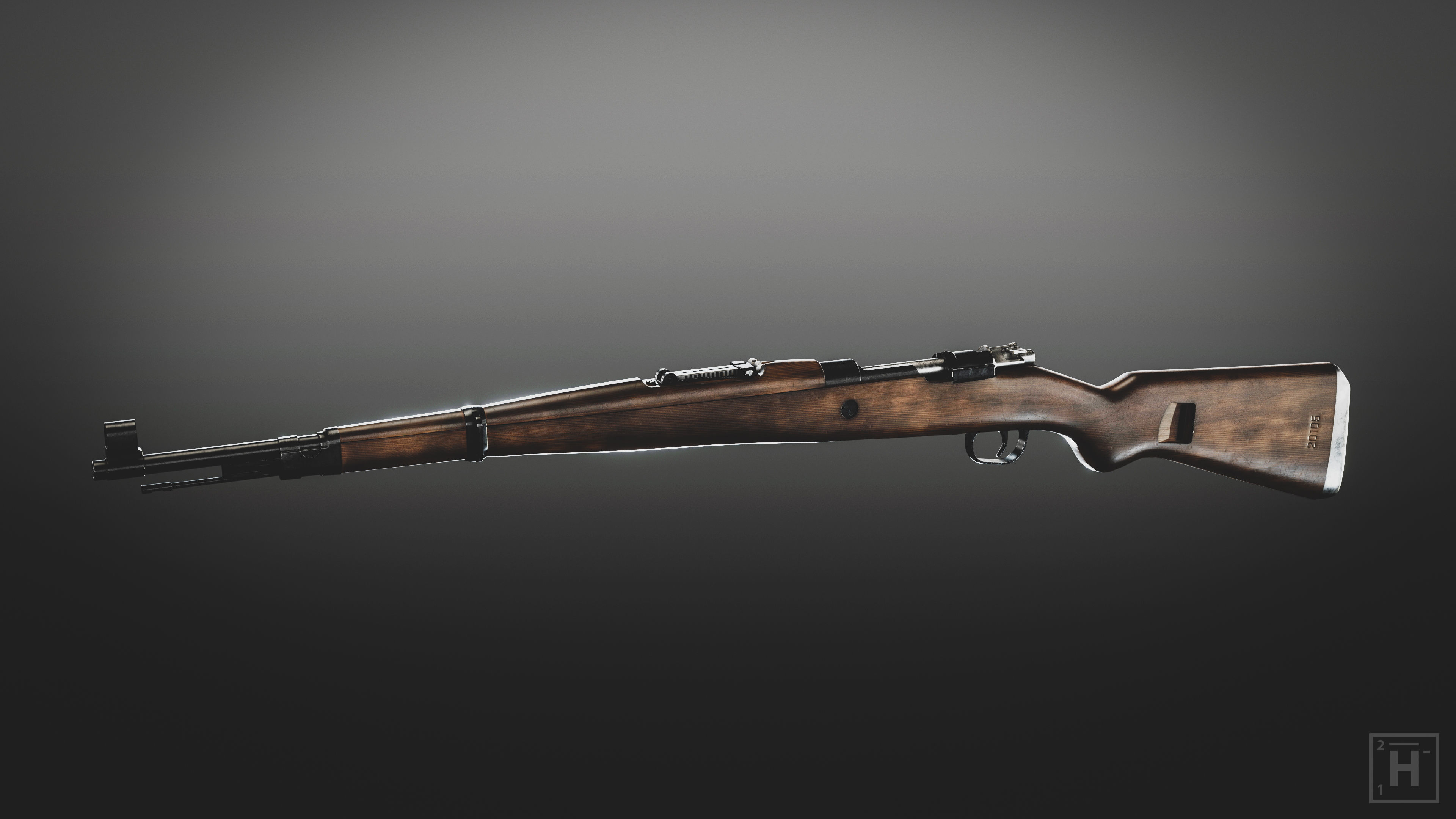 M48 Rifle Low-poly 3D model_7