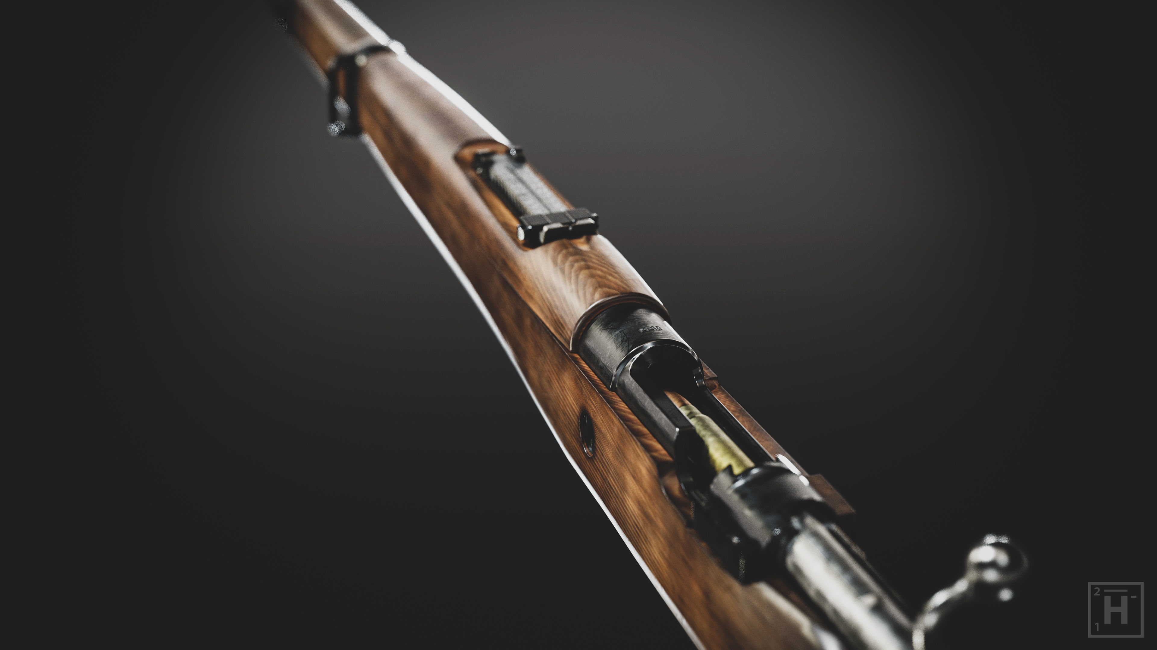 M48 Rifle Low-poly 3D model_1