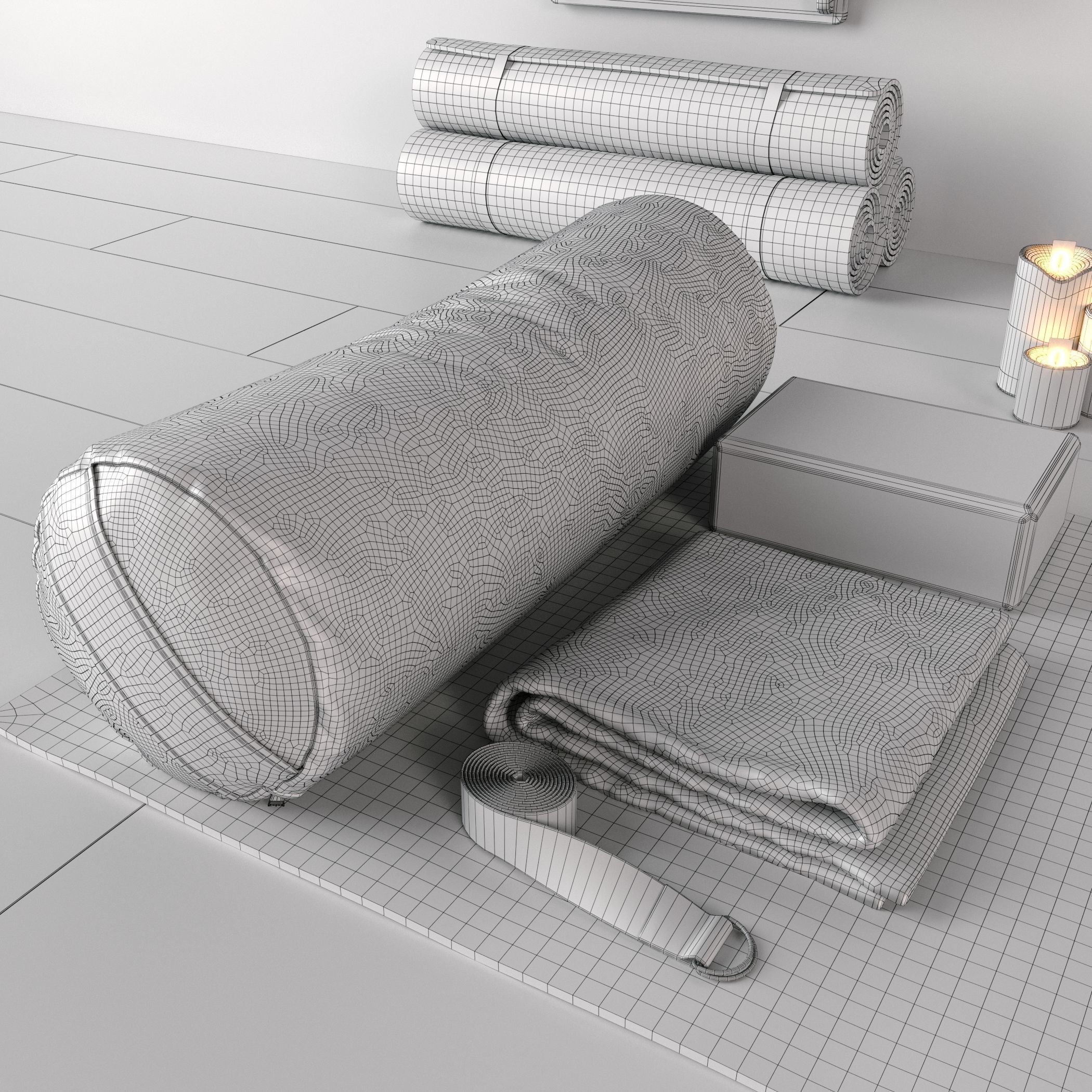Excellent yoga set 3D model_5