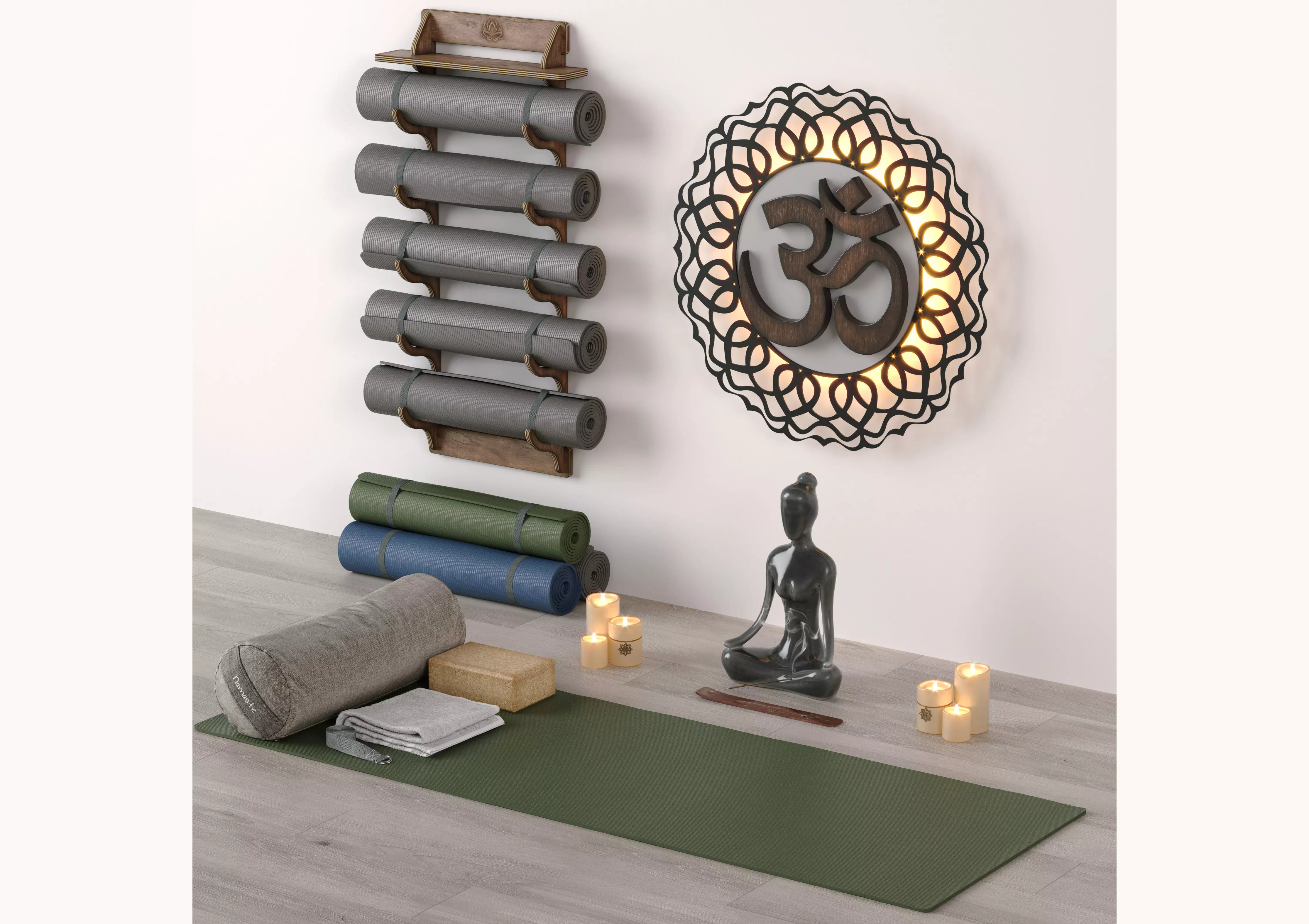Excellent yoga set 3D model_0