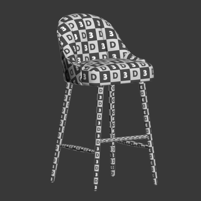 Margot Bar Stool 3D model_3