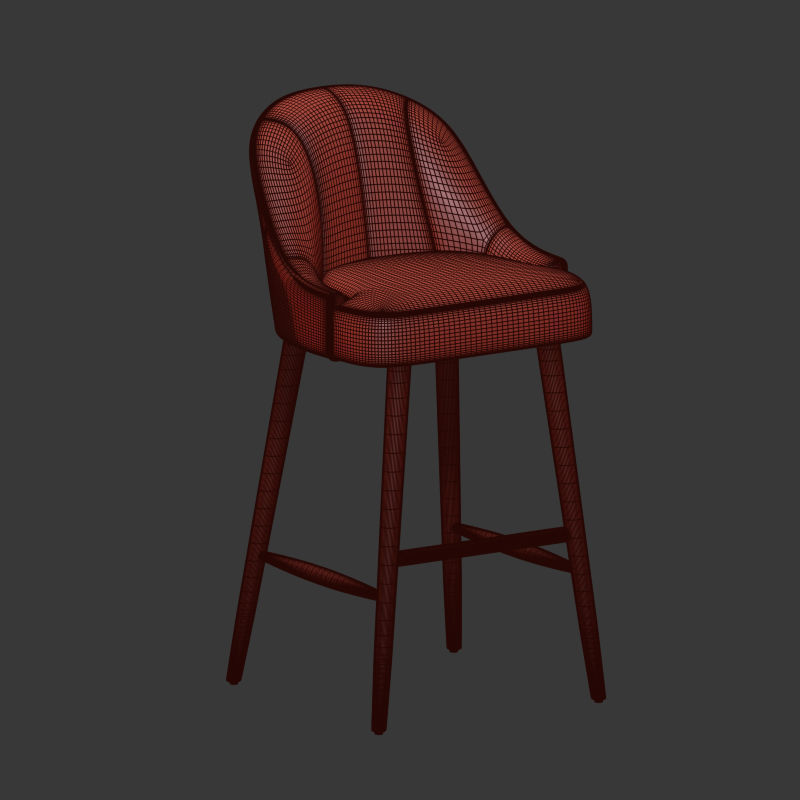 Margot Bar Stool 3D model_4