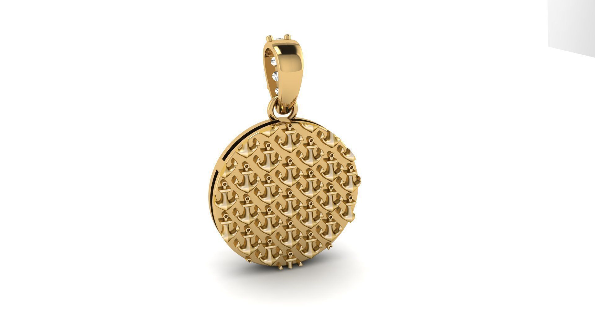 Diamond Anchor Pendant 02 3D print model_5