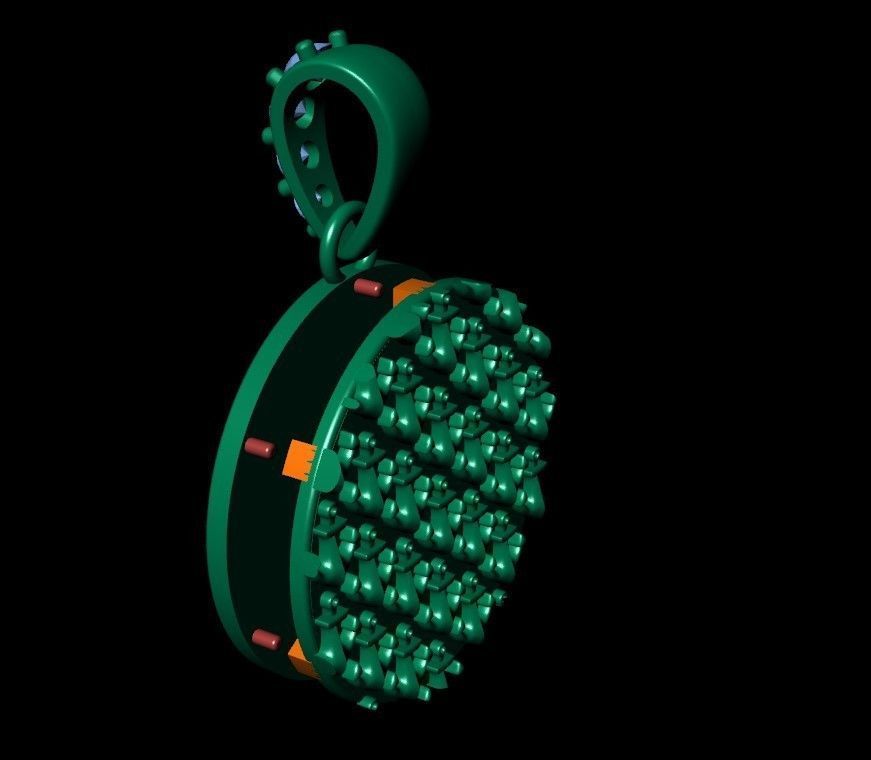 Diamond Anchor Pendant 02 3D print model_9