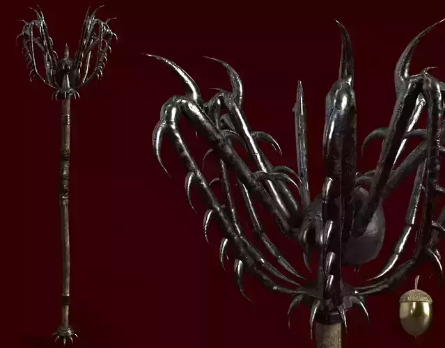 Drow Mace Low-poly 3D model