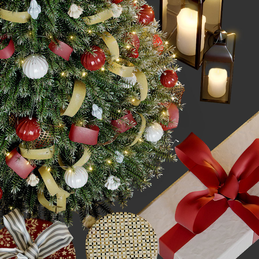 Cristmas tree green 3D model_2