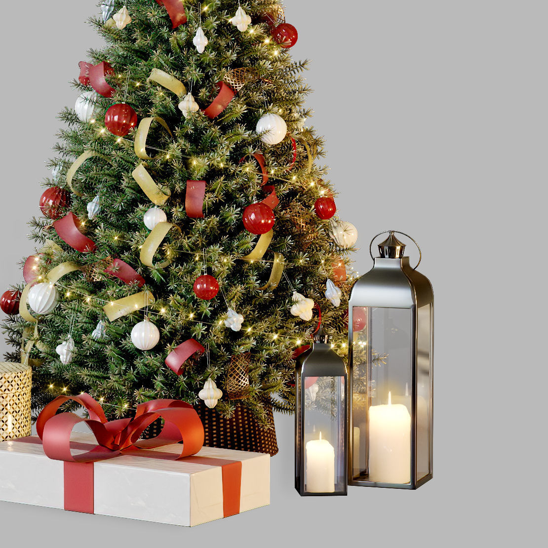 Cristmas tree green 3D model_3