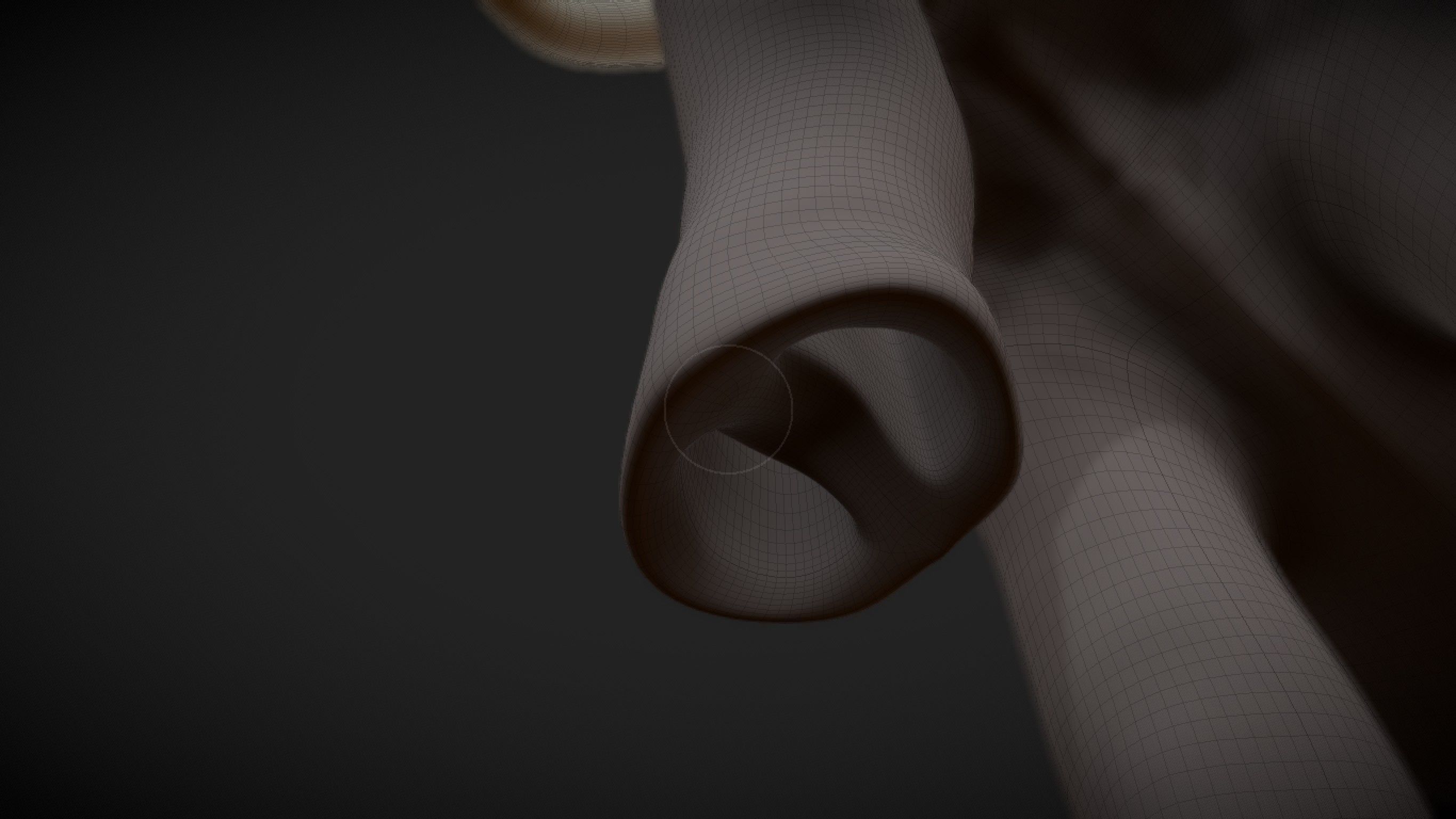 Asian Elephant male Base Mesh Low-poly 3D model_16