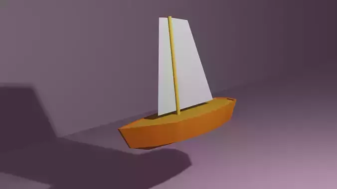 yacht orange sailboat