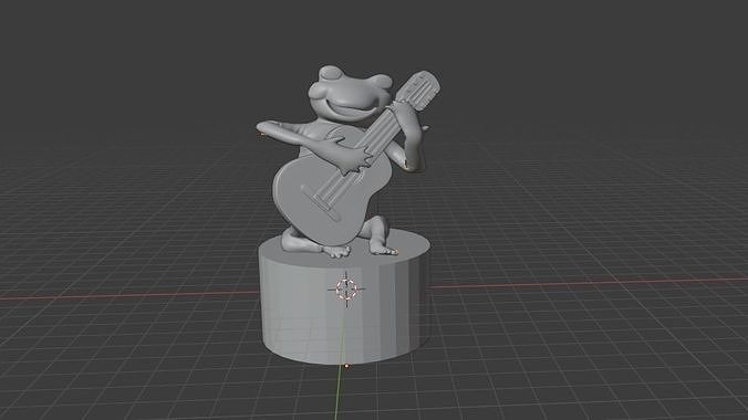 singing frog Low-poly 3D model