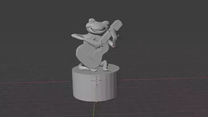 singing frog Low-poly 3D model