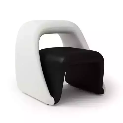 Modern black-and-white armchair 094 am92