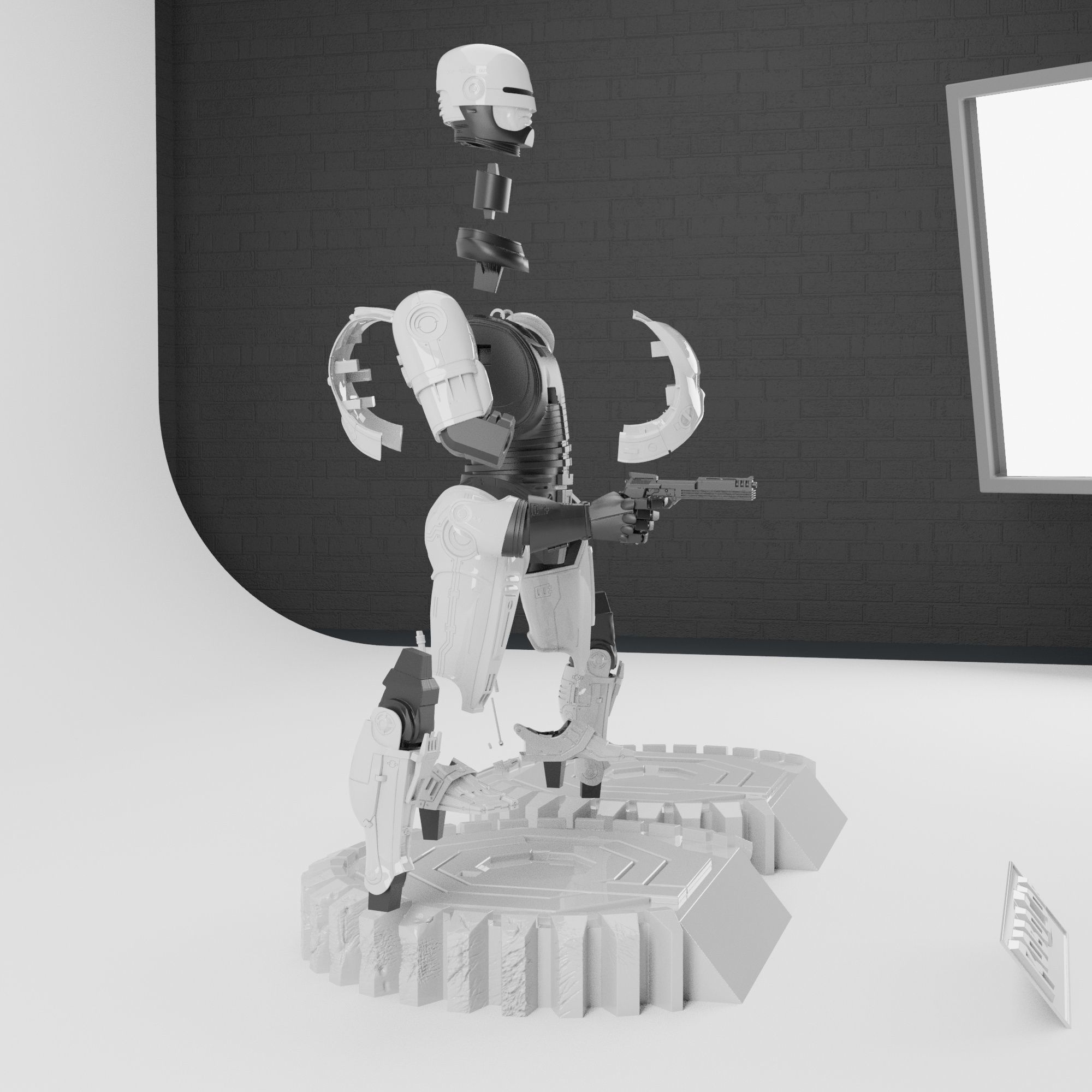 ROBOCOP STATUE FOR 3D PRINTING 3D print model_7