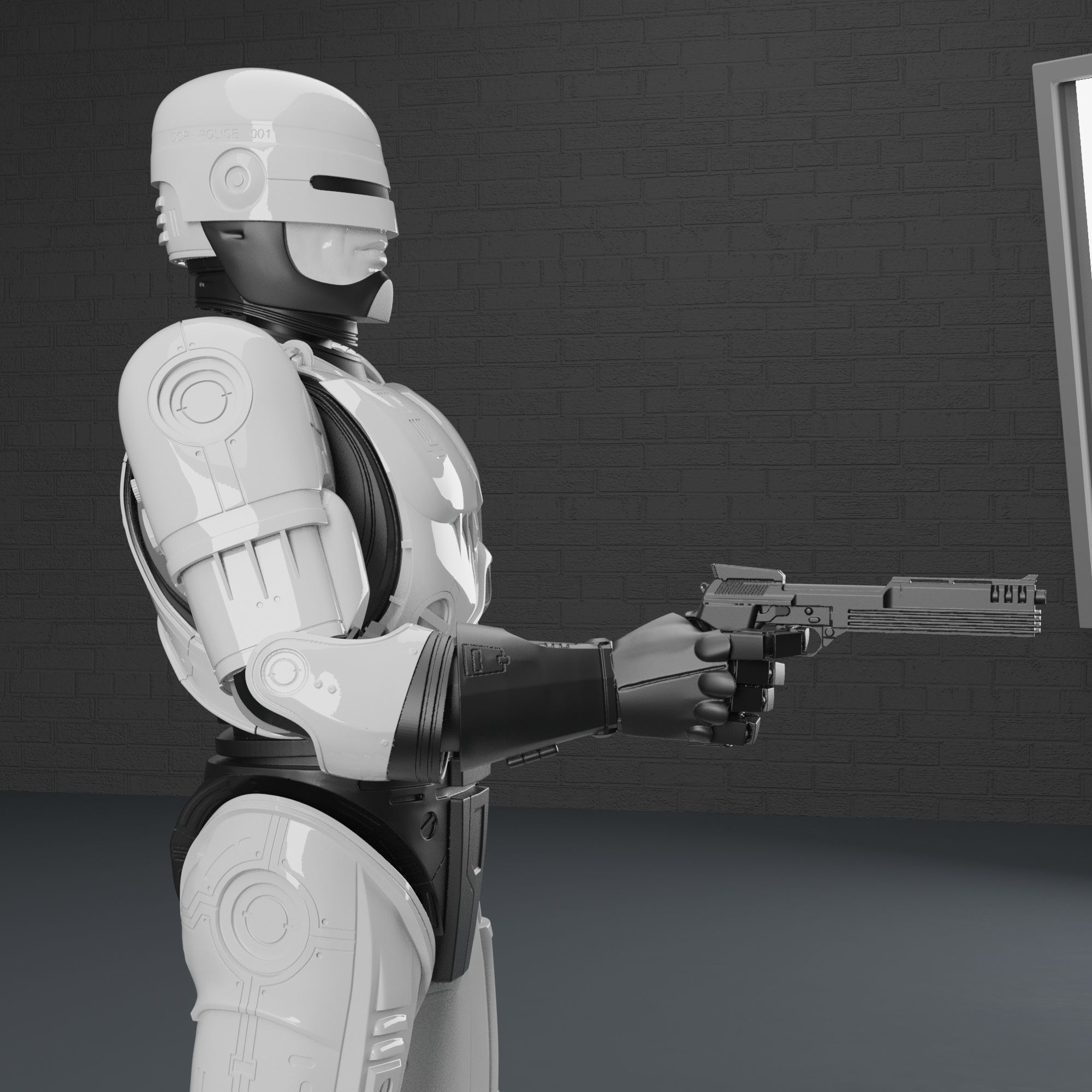 ROBOCOP STATUE FOR 3D PRINTING 3D print model_2