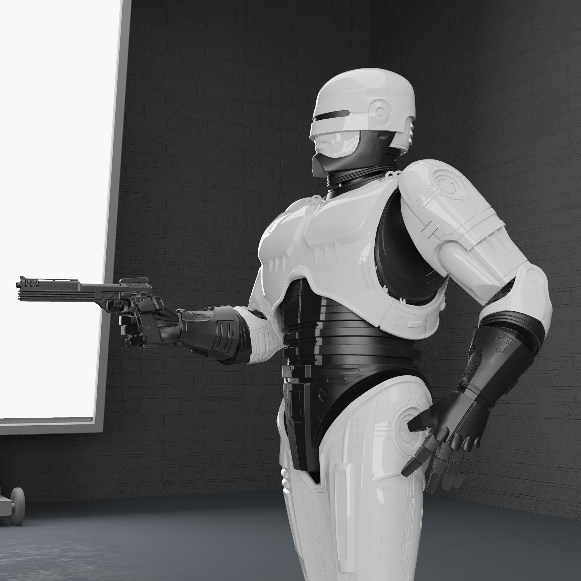 ROBOCOP STATUE FOR 3D PRINTING 3D print model_6