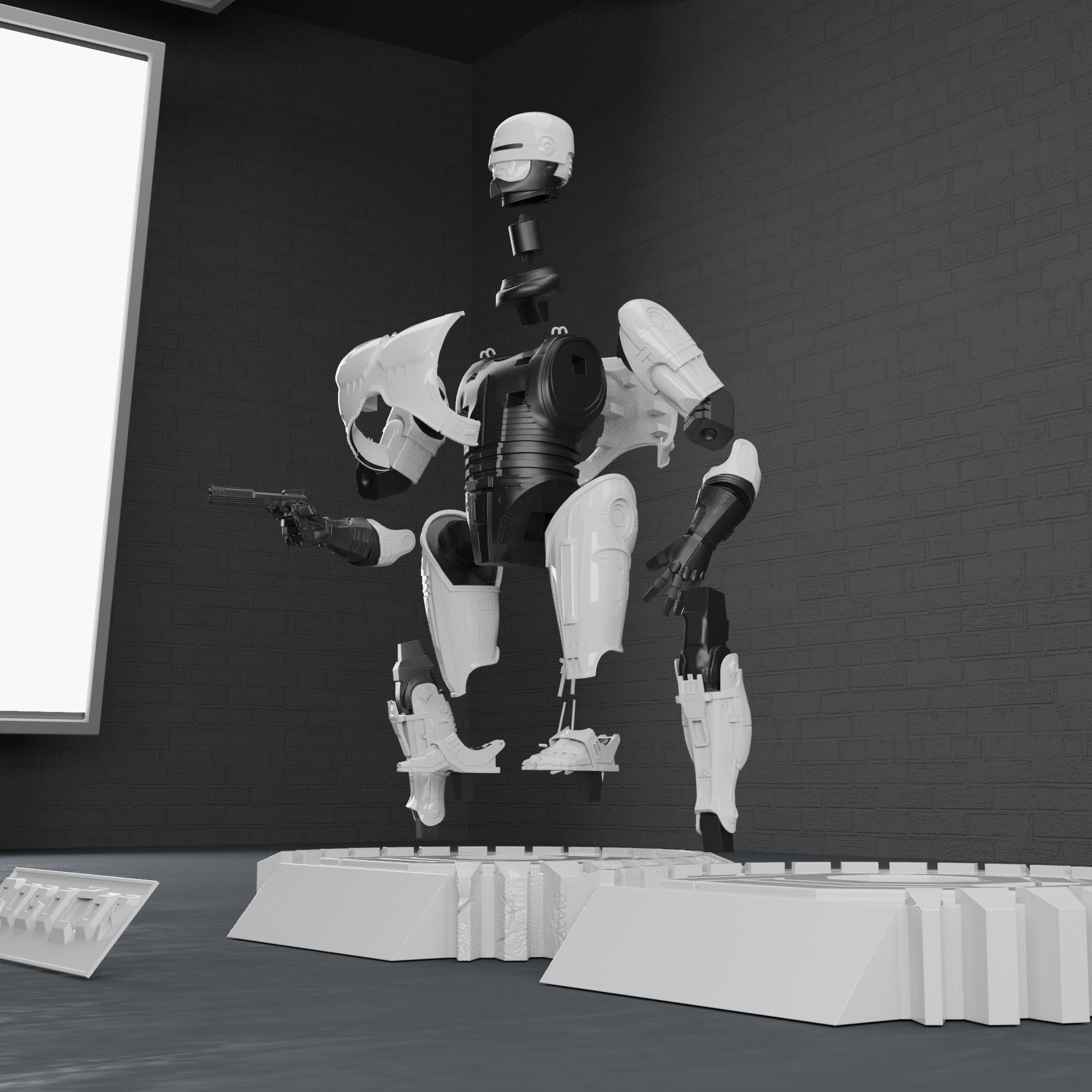 ROBOCOP STATUE FOR 3D PRINTING 3D print model_8