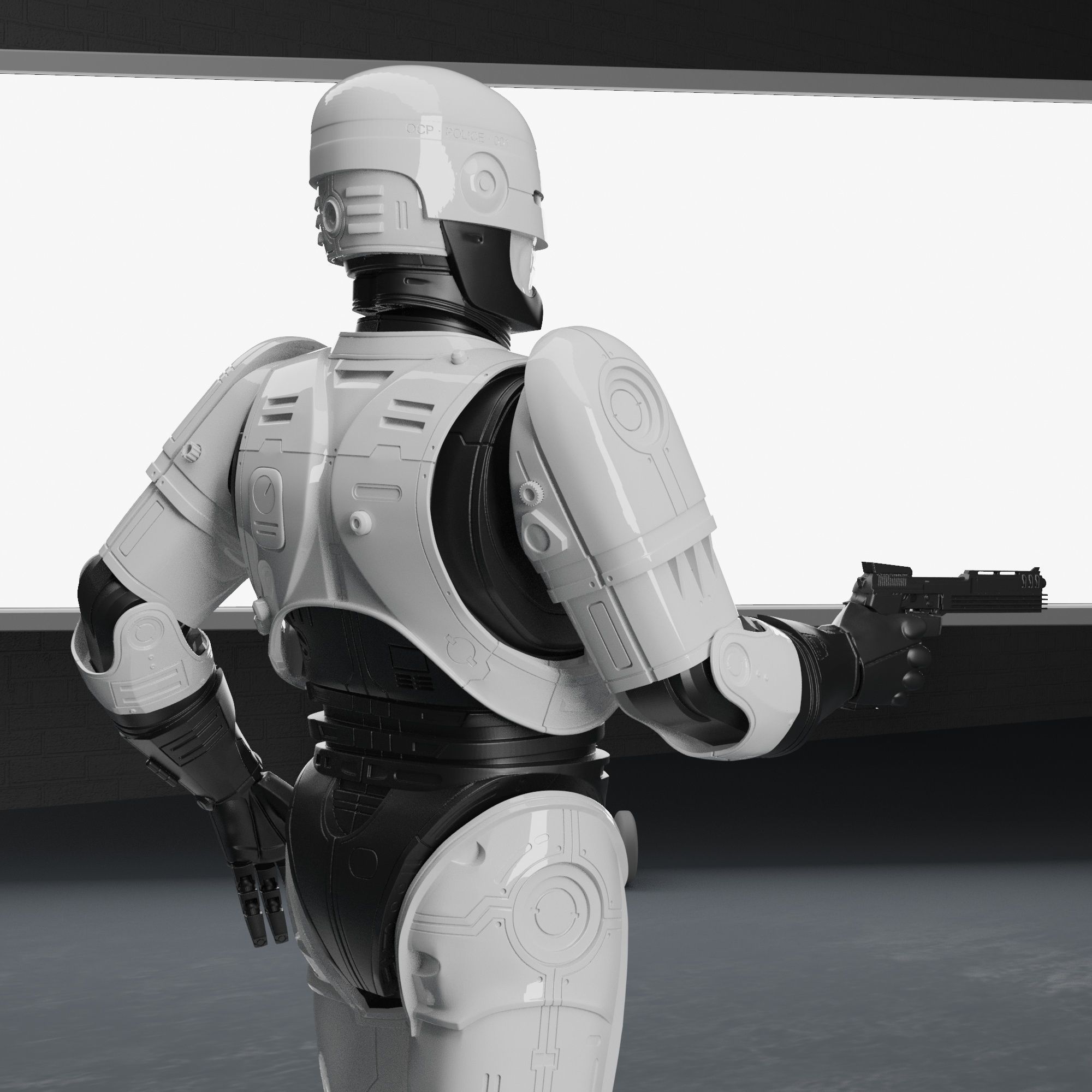 ROBOCOP STATUE FOR 3D PRINTING 3D print model_3