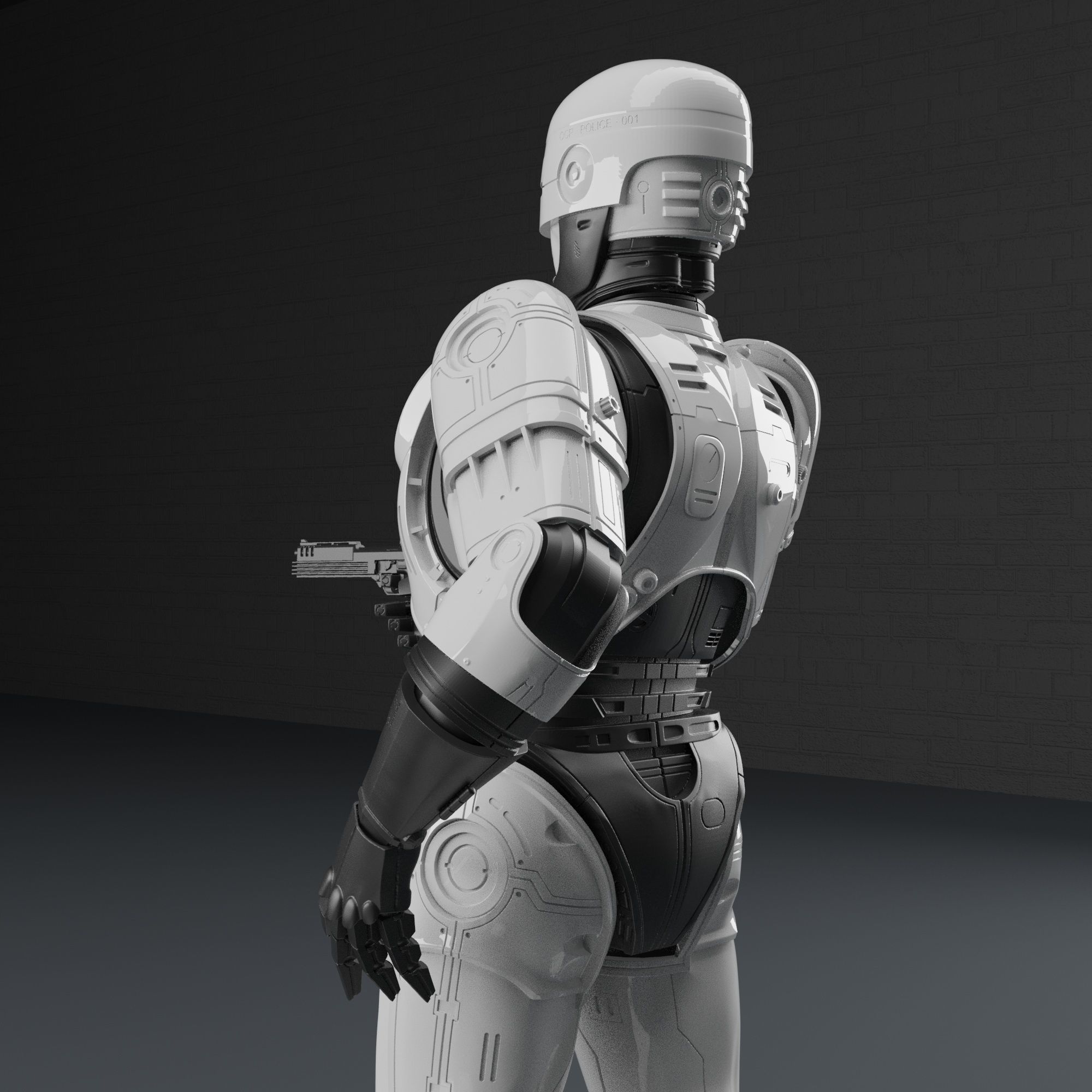 ROBOCOP STATUE FOR 3D PRINTING 3D print model_5