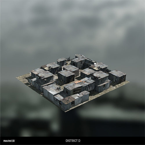 Sprawling Slums Low-poly 3D model 5