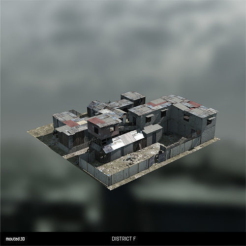 Sprawling Slums Low-poly 3D model 7