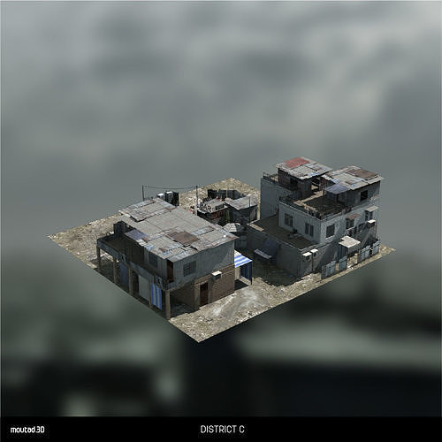 Sprawling Slums Low-poly 3D model 4