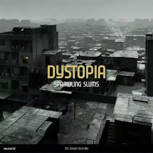 Sprawling Slums Low-poly 3D model