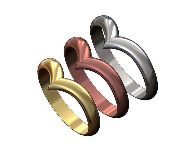 V crown chevron band 3D print model