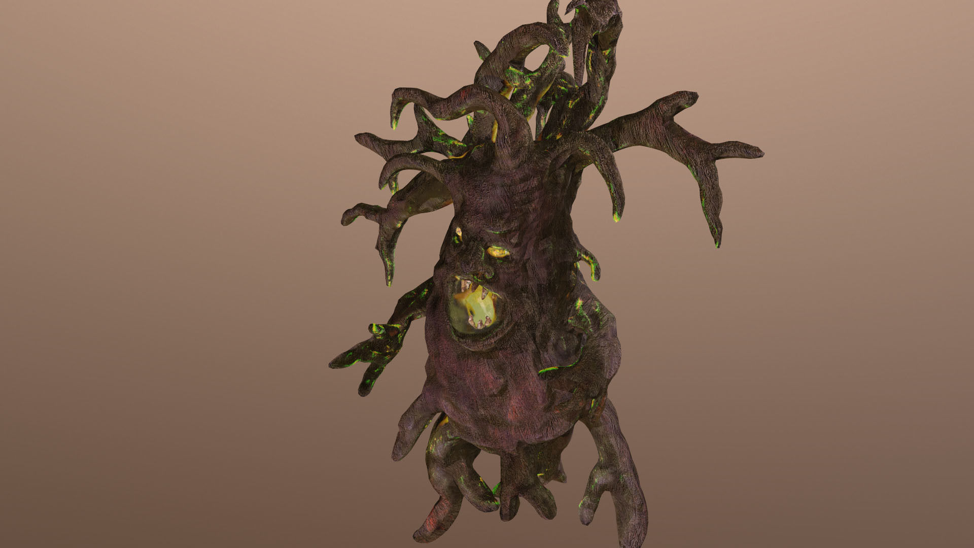 Monster Ugly Tree Low-poly 3D model_4