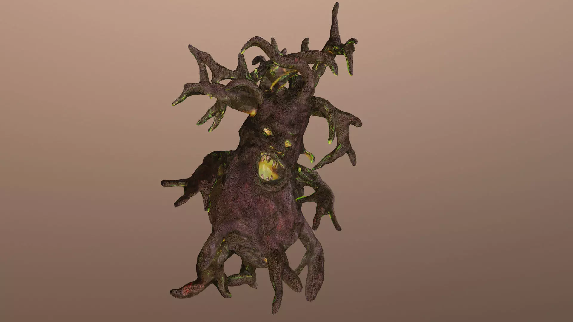 Monster Ugly Tree Low-poly 3D model_0
