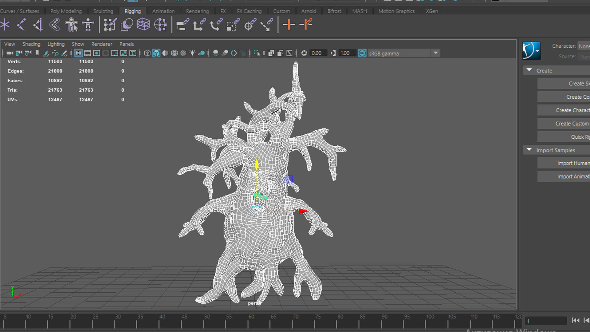 Monster Ugly Tree Low-poly 3D model_7