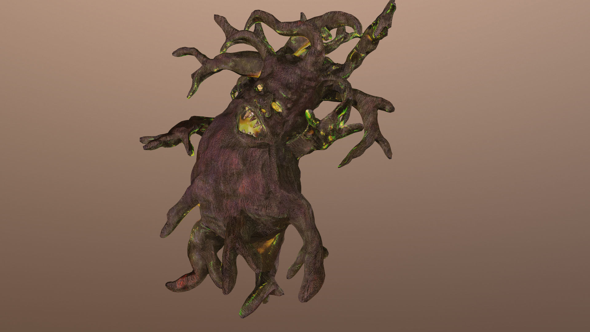Monster Ugly Tree Low-poly 3D model_3