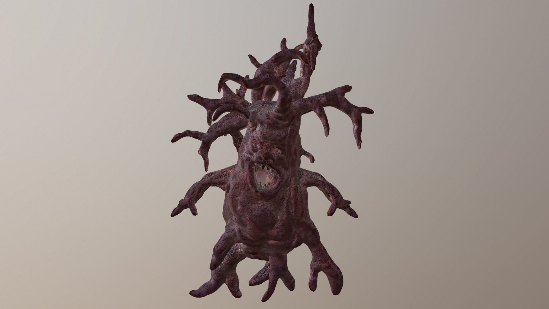 Monster Ugly Tree Low-poly 3D model_2