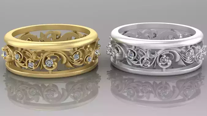 Rings with pattern