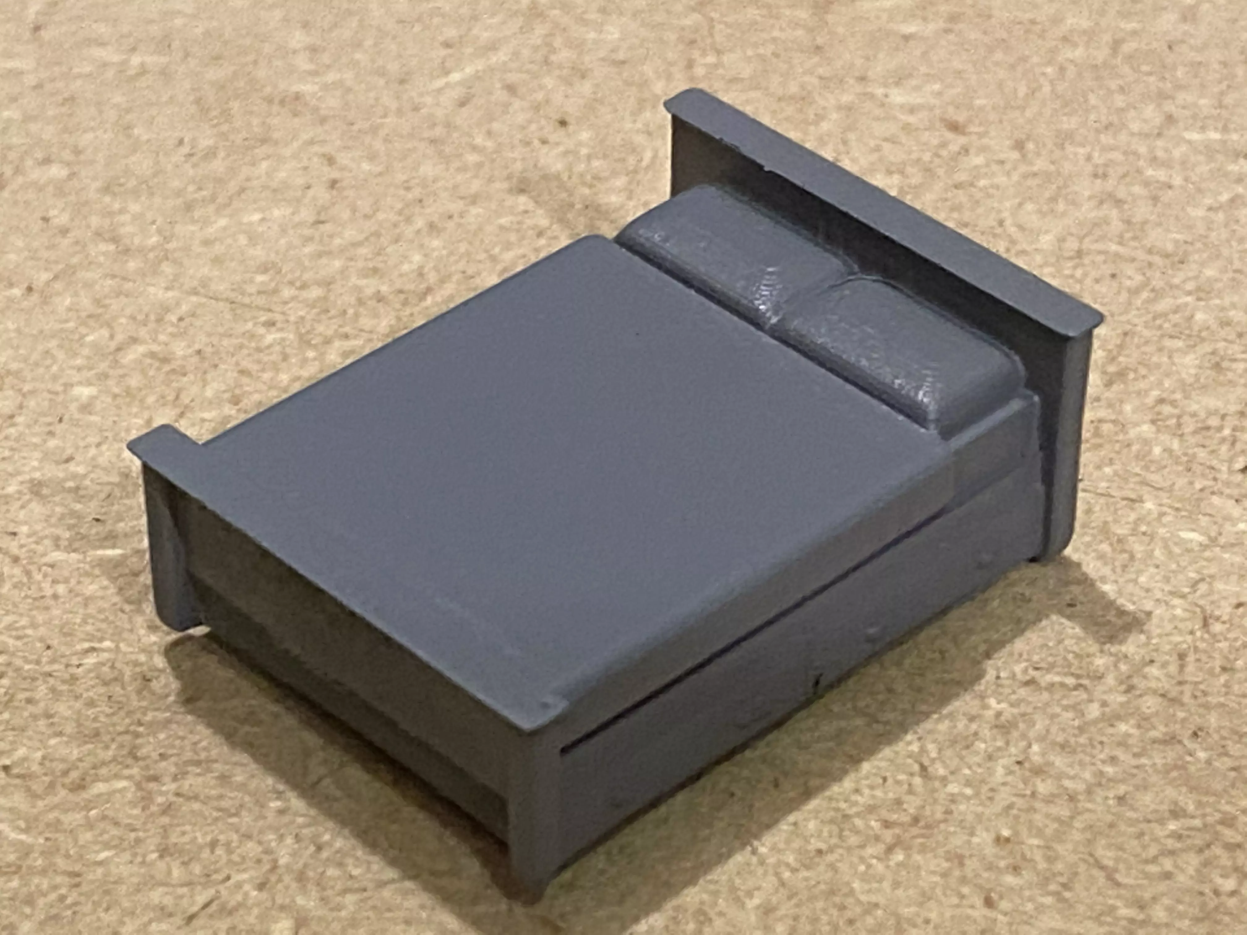 Model Railway Double Bed 3D print model