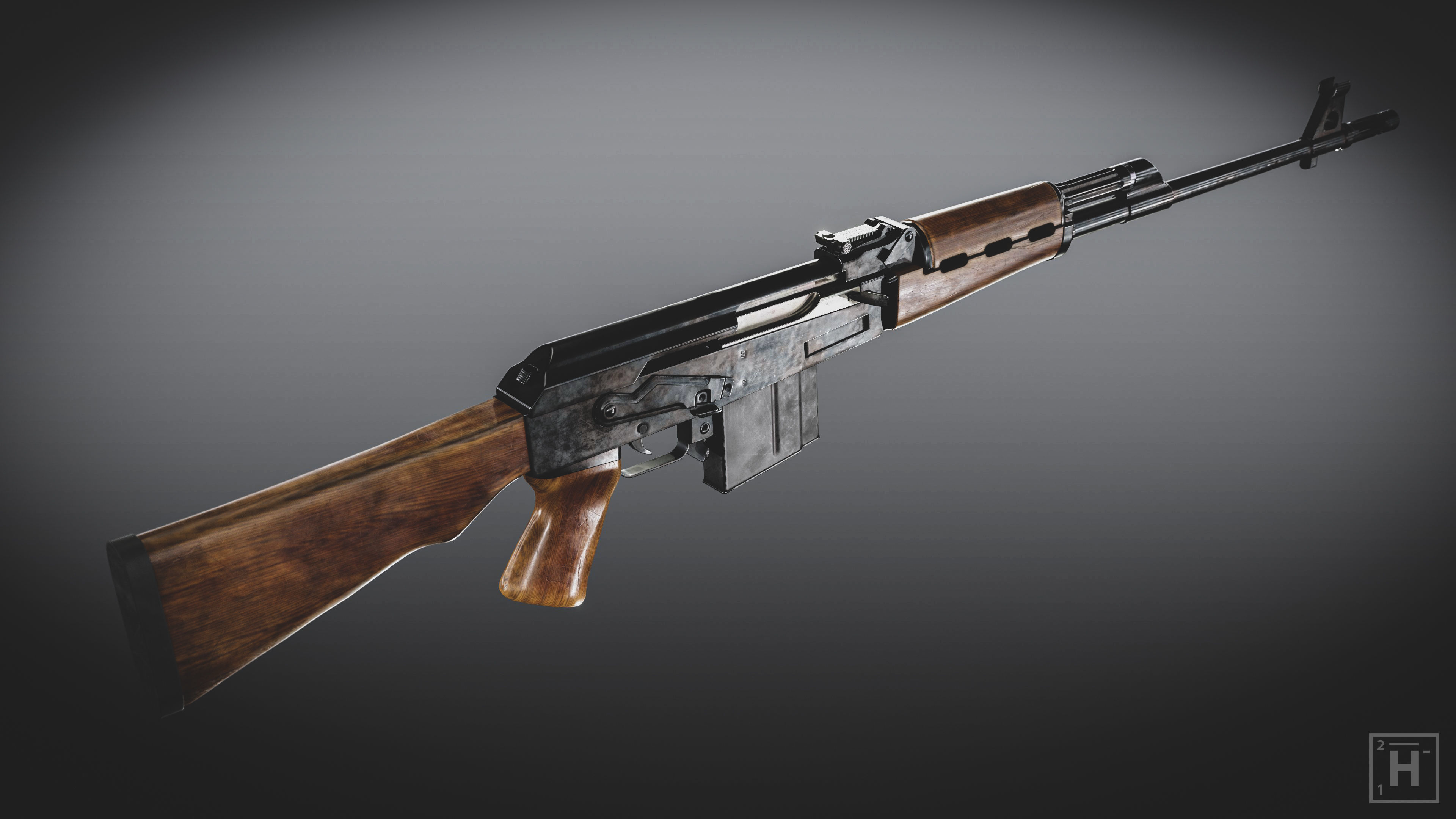 M76 DMR Low-poly 3D model_3