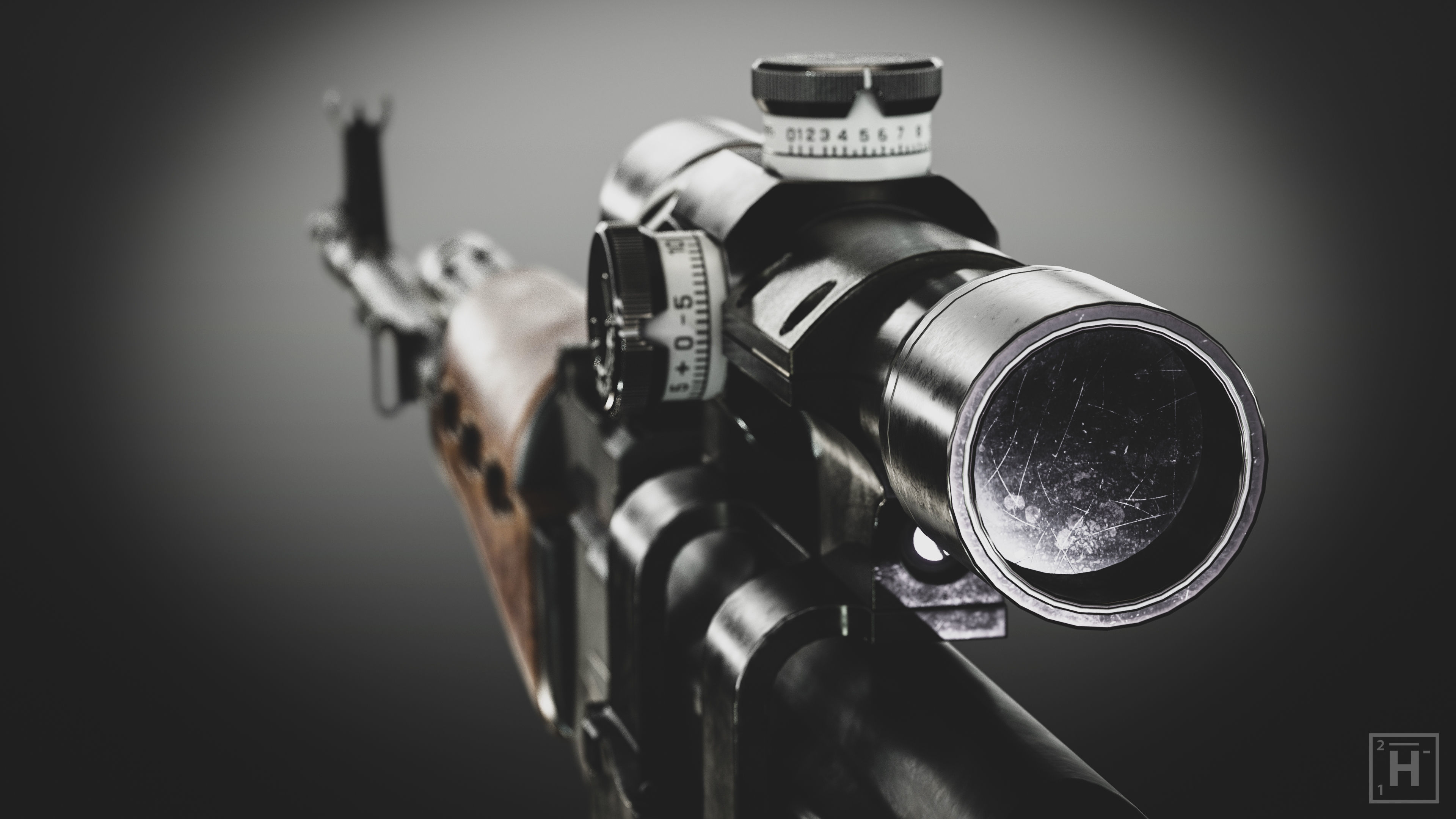 M76 DMR Low-poly 3D model_7