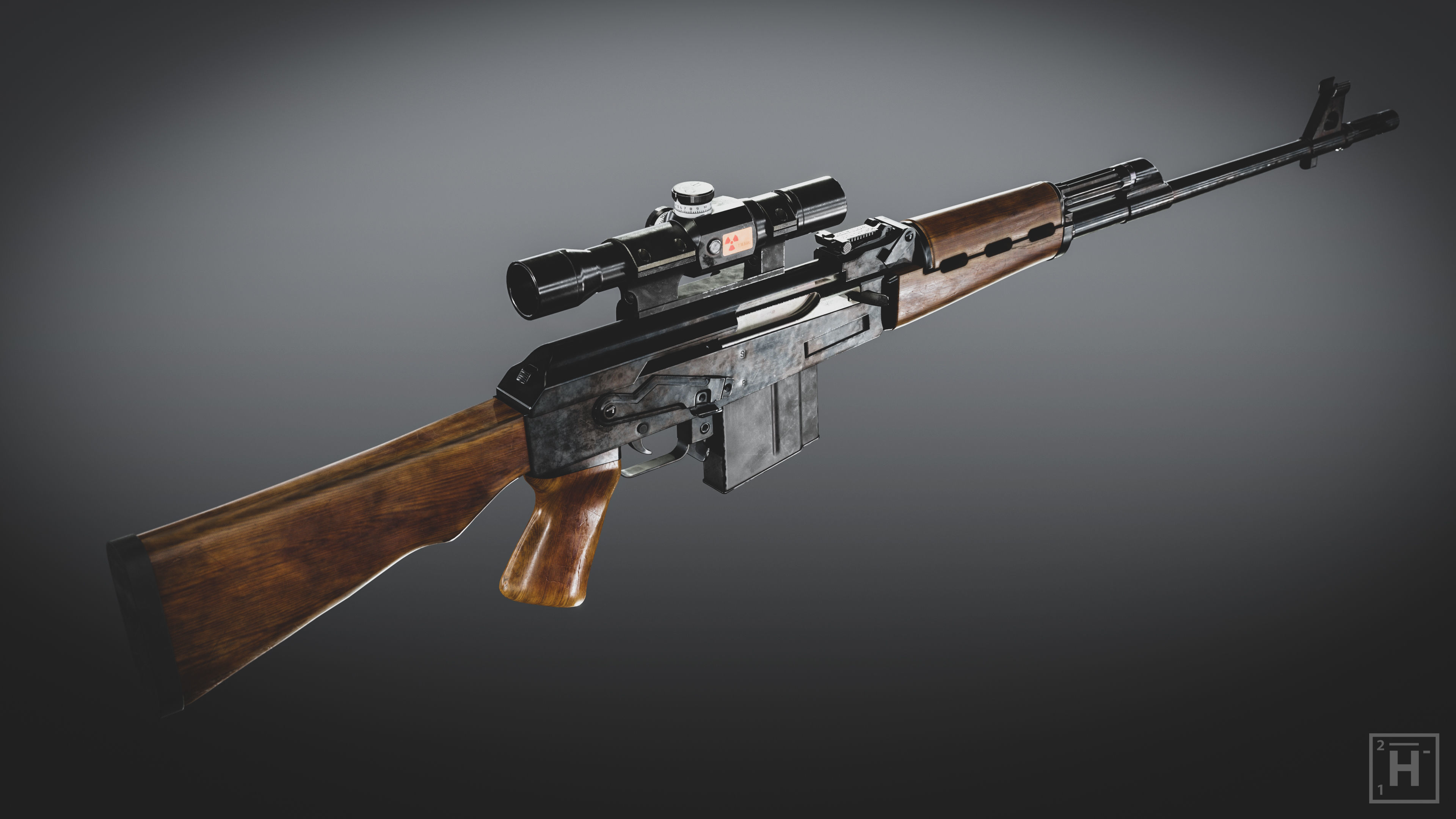 M76 DMR Low-poly 3D model_4