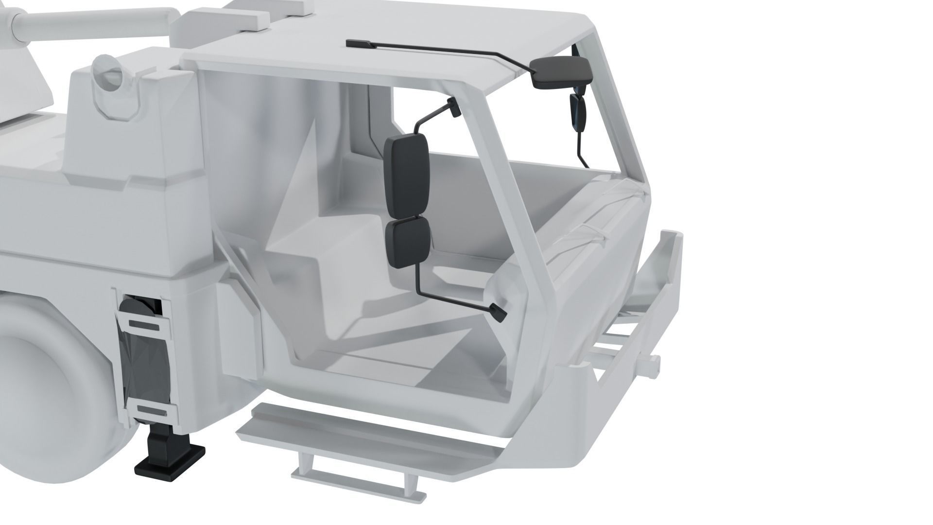 Truck mirrors Low-poly 3D model_19
