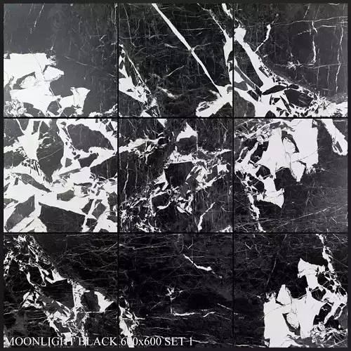 Yurtbay Seramik Moonlight Black 600x600 Set 1