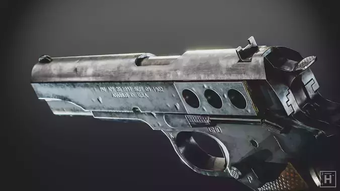 M1911 - Post Apocalyptic Series Free low-poly 3D model