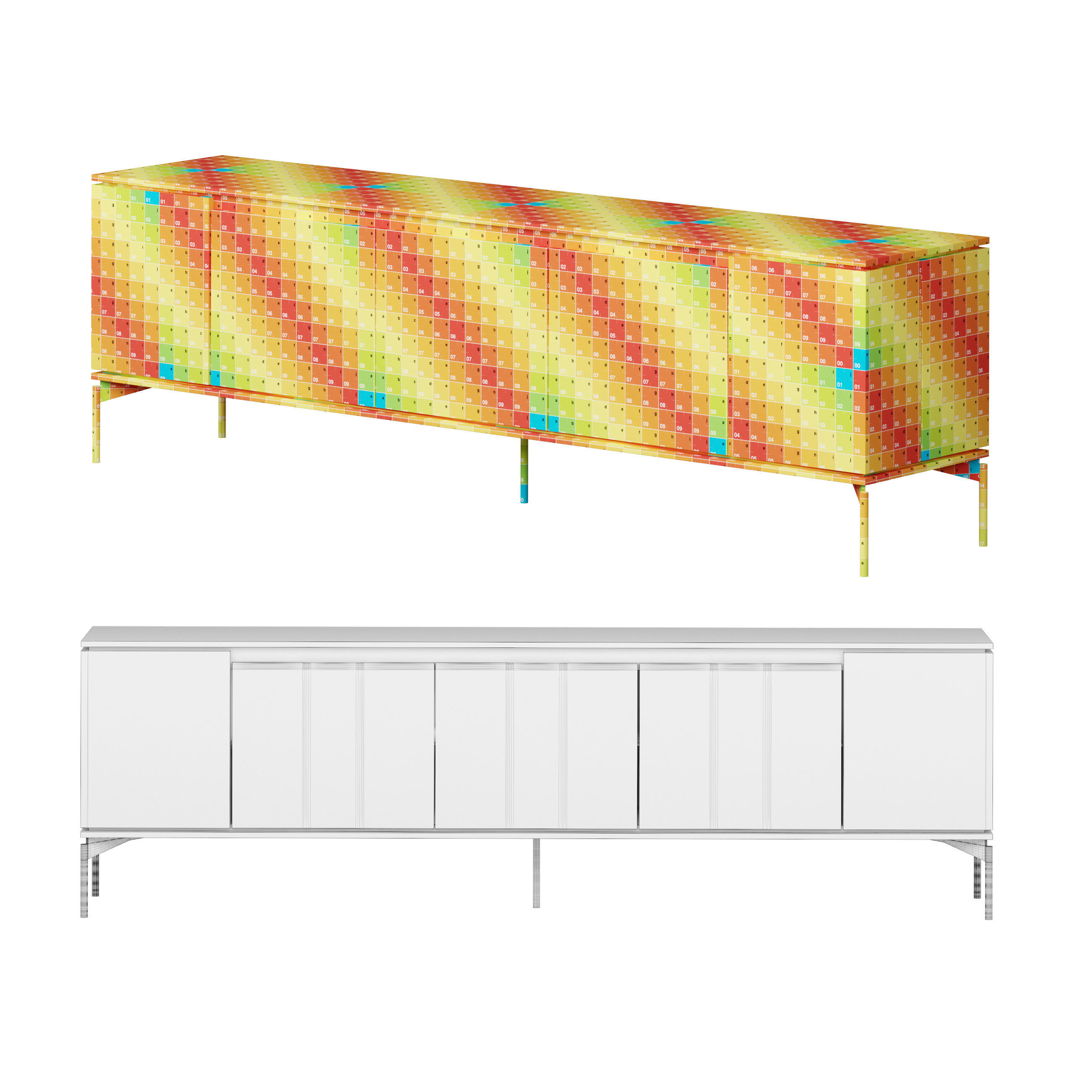 Hug Modern sideboard 3D model_2