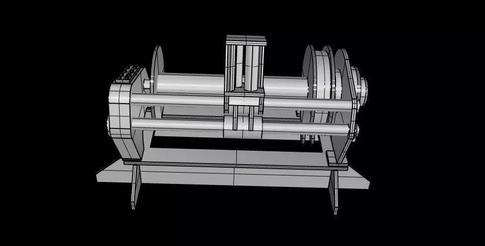 Trawler net winch 3D print model