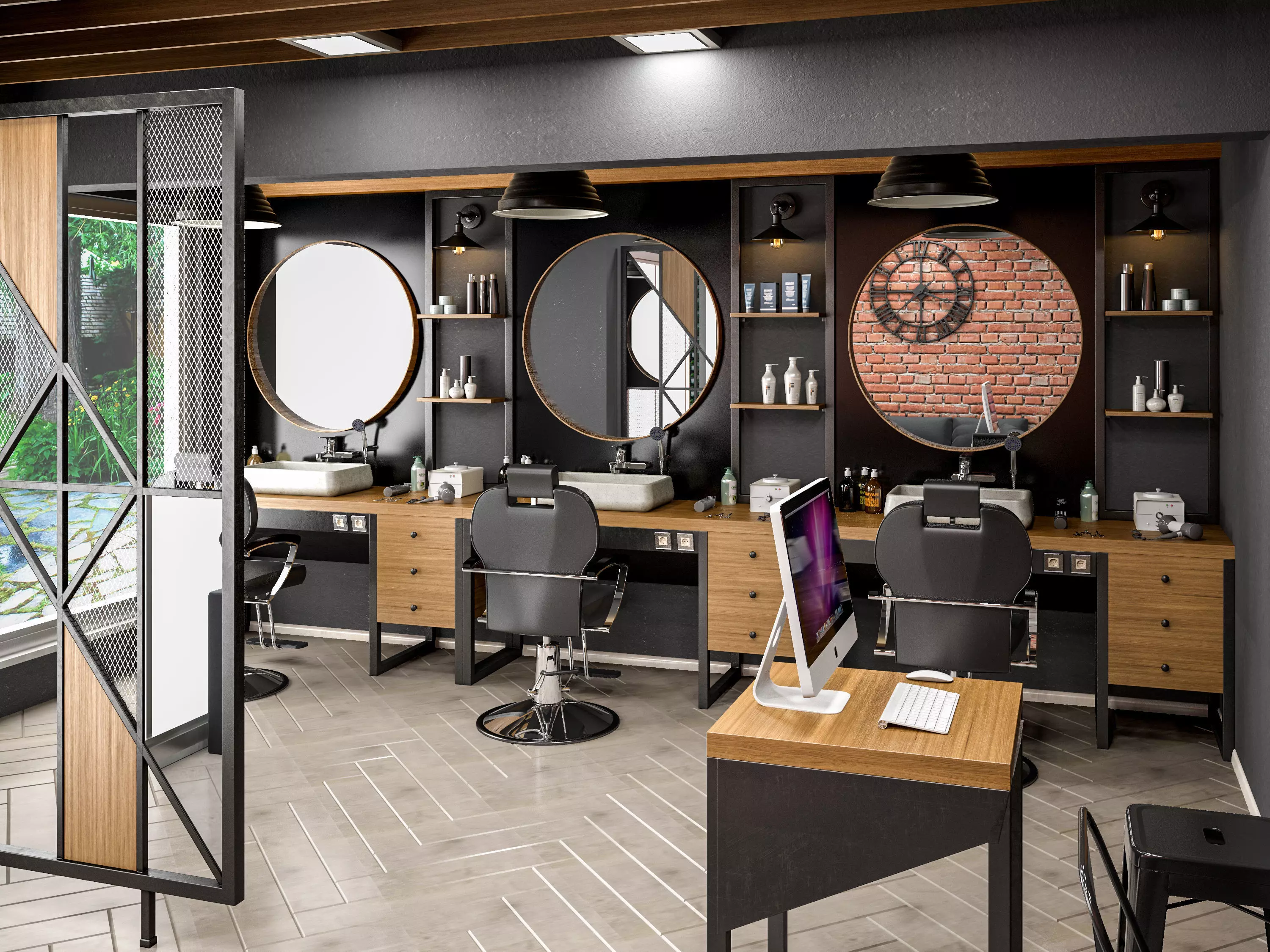 Barber Shop  Design 3D model_0